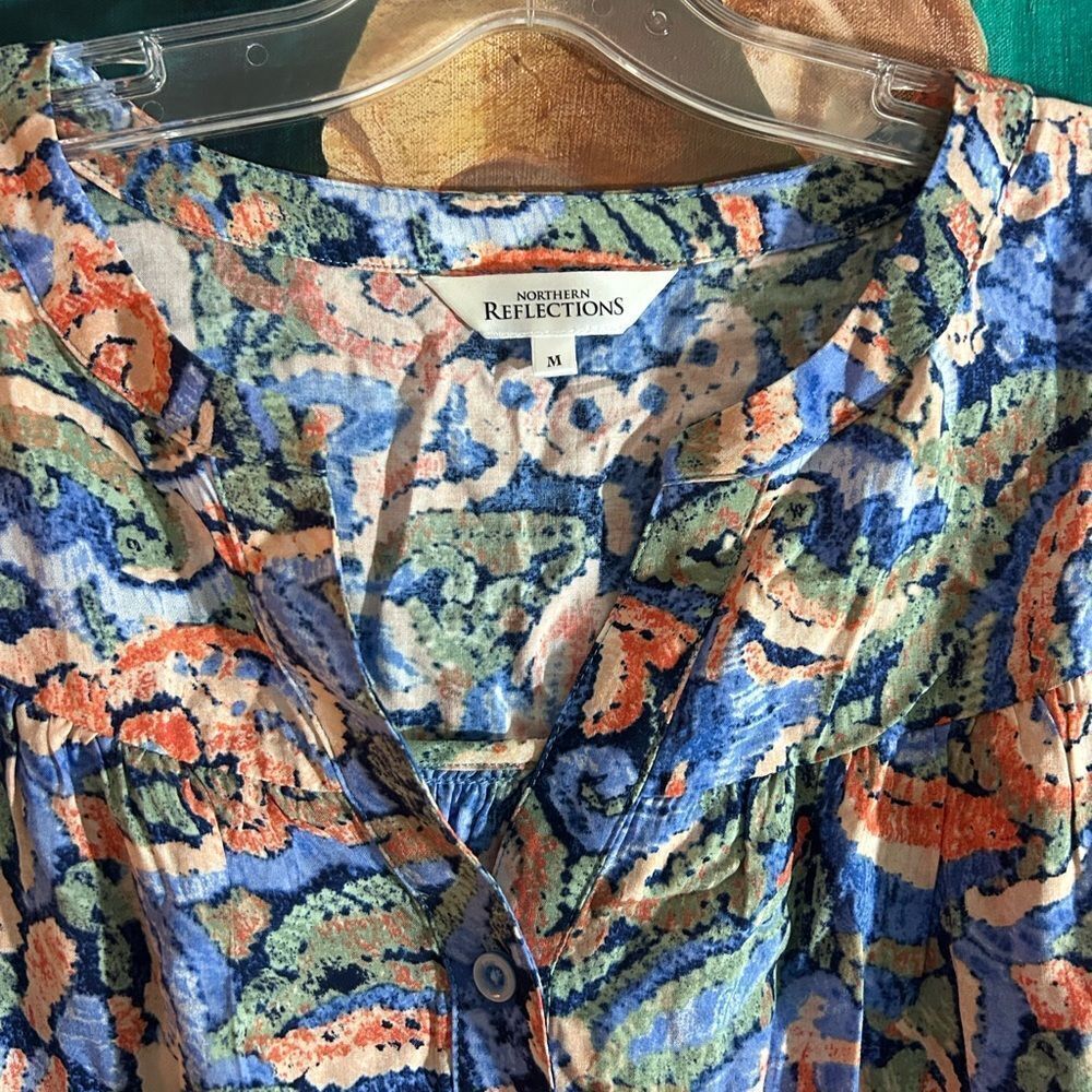 Northern Reflections Multicolor Patterned Blouse - Picture 4 of 14